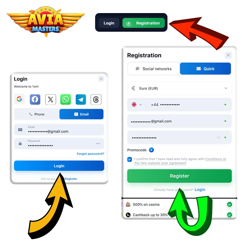 Sign Up at Avia Masters: Fast Access to Exciting Casino Games